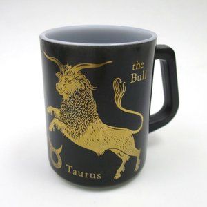 Vintage Milk Glass Taurus Mug